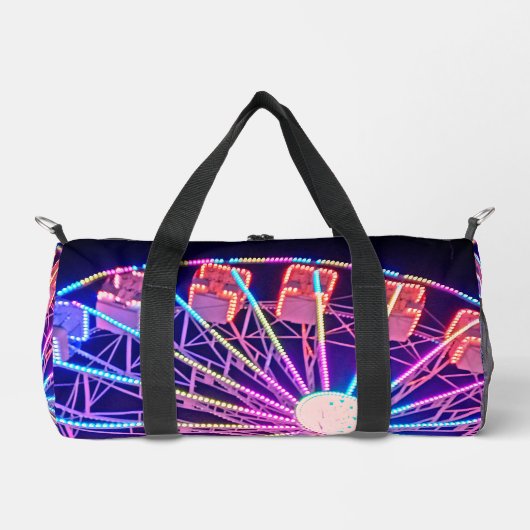 青と赤の観覧車 ダッフルバッグ (正面)