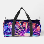 青と赤の観覧車 ダッフルバッグ (裏面)