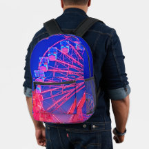 青と赤の観覧車 – 写真