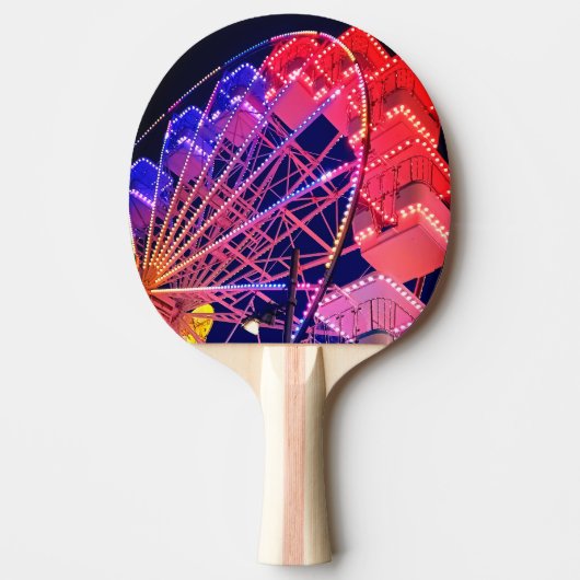 青と赤の観覧車 卓球ラケット (正面)