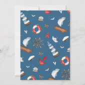 青と赤の赤の赤の赤の赤航海のちゃんシャワー 招待状 (裏面)