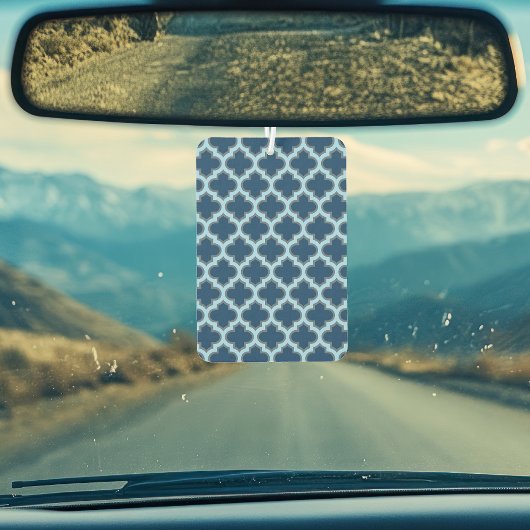 青と赤の青のトレリス、ラティス、クローバー カーエアーフレッシュナー