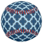 青と赤の青のトレリス、ラティス、クローバー ソフトボール (裏面)