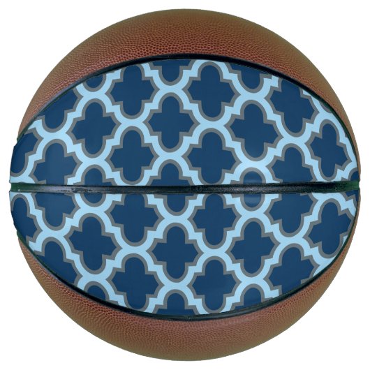 青と赤の青のトレリス、ラティス、クローバー バスケットボール (正面)