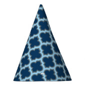 青と赤の青のトレリス、ラティス、クローバー パーティーハット (右)