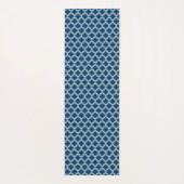 青と赤の青のトレリス、ラティス、クローバー ヨガマット (裏面)