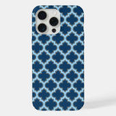 青と赤の青のトレリス、ラティス、クローバー iPhoneケース (裏面)