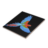 青と赤の飛んでいるマカオ タイル (側面)