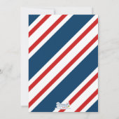 青と赤の飛行機の誕生日パーティー 招待状 (裏面)