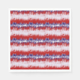 青と赤の7月4日独立性デイナップ スタンダードランチョンナプキン