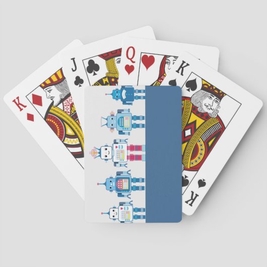 青と赤カッコいいのロボットノベルティ贈答品 トランプ (裏面)