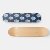 青と赤フクロウ スケートボード (横)