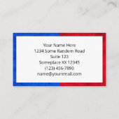 青と赤動揺しての2トーンのパターン 名刺 (裏面)