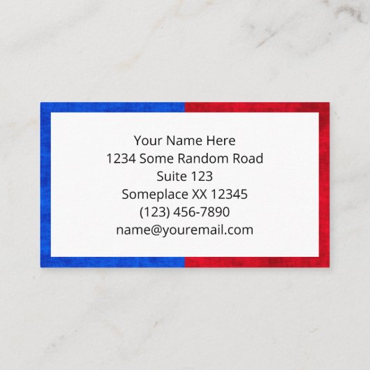 青と赤動揺しての2トーンのパターン 名刺 (裏面)