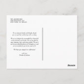 青と赤航海のの結婚Thank You Post Card ポストカード (裏面)