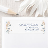 青と赤面のバラ水の色と緑 ラベル (インサイチュ)