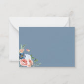 青と赤面のバラ ノートカード (裏面)