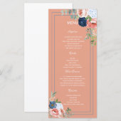 青と赤面のバラ メニュー (正面/裏面)