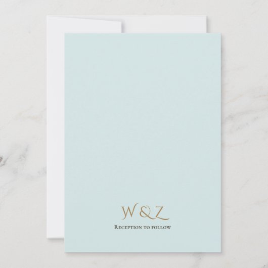 青と赤面のフローラ結婚式招待状 招待状 (裏面)