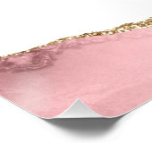 青と赤面の好意のサイン ポスター (コーナー)