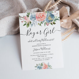 青と赤面の花のベビー性の明かす 招待状