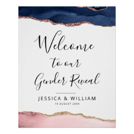 青と赤面のagateベビー性表明徴候 ポスター