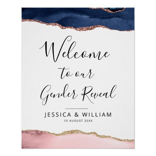 青と赤面のagateベビー性表明徴候 ポスター (正面)