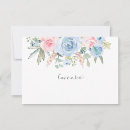 青と赤面カスタムカード 出欠カード (正面)