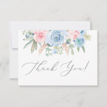 青と赤面サンキューカード