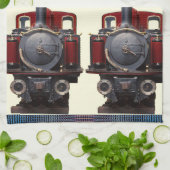 青と赤 キッチンタオル (折り畳み)