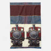 青と赤 キッチンタオル (縦)