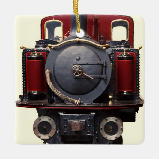 青と赤 セラミックオーナメント (正面)