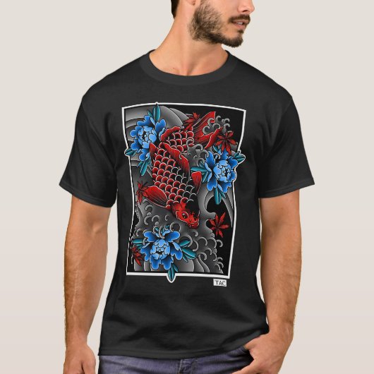 青と赤 Tシャツ (正面)