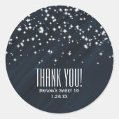 青と輝く星グラマーエレガントの好意 ラウンドシール (正面)