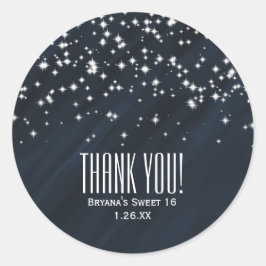 青と輝く星グラマーエレガントの好意 ラウンドシール