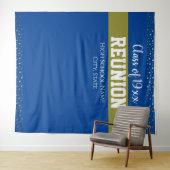 青と金のクラス再会 どんな年でも タペストリー (インサイチュ(横))