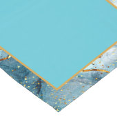 青と金のグリッターが入った大理石のショートテーブルランナー ショートテーブルランナー (コーナー)