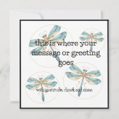 青と金のトンボのカード（枠付き） 招待状 (裏面)