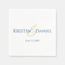 青と金のナプキン