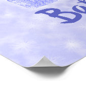 青と金のバルミツバのお迎え看板 ポスター (角)