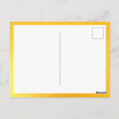 青と金のフクロウ | 連絡を取り合う ポストカード (裏面)