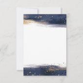 青と金のブラストの結婚式の招待状（お手頃価格） 招待状 (正面)