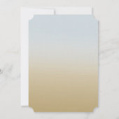 青と金のヤシの木オンブレ ウェディング 招待状 (裏面)