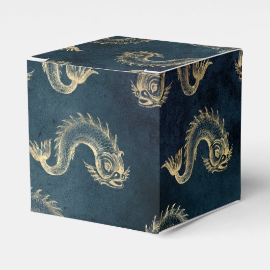 青と金のヴィンテージ航海スタイル フェイバーボックス (正面サイド)