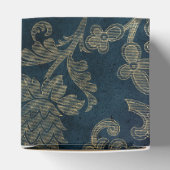 青と金のヴィンテージ フェアリーテール ダマスク柄 フェイバーボックス (上部)