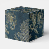 青と金のヴィンテージ フェアリーテール ダマスク柄 フェイバーボックス (裏面サイド)