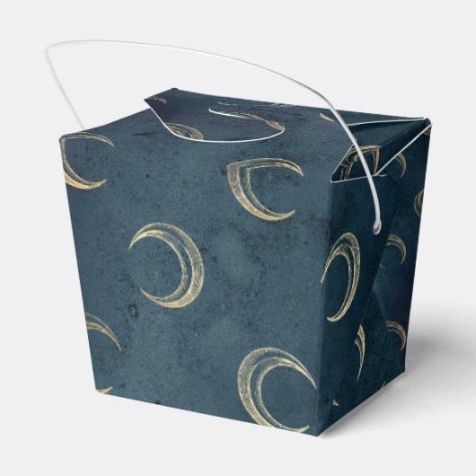 青と金のヴィンテージ ムーンパターン フェイバーボックス (裏面サイド)
