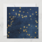 青と金の夜 空いっぱいの星 星空 招待状 (裏面)
