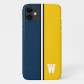 青と金の大学カラー Case-Mate iPhoneケース (裏面)