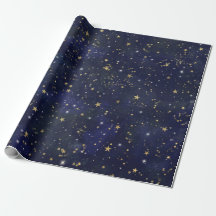 青と金の天体星 夢のような水彩画